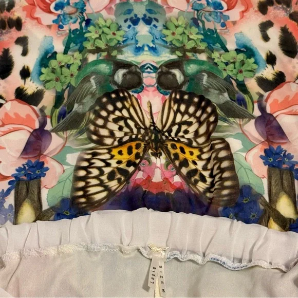 Lapis Butterfly Colorful Floral Maxi Skirt Size Small - Picture 17 of 17